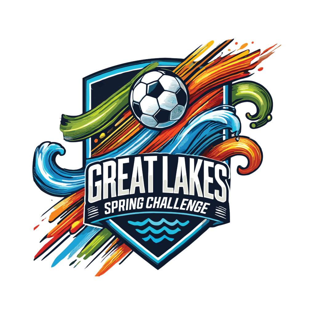 Great Lakes Spring Challenge soccer logo design.