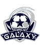Cincy Galaxy soccer team logo on black.