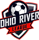 Soccer league logo with shield design.