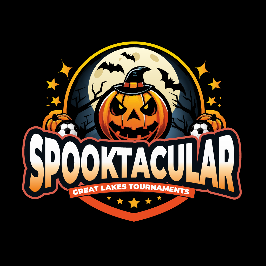 Halloween-themed tournament logo with pumpkin design.