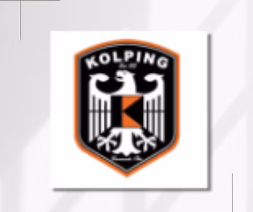 Kolping logo with eagle and shield design.