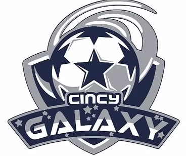 Cincy Galaxy soccer logo with stars.