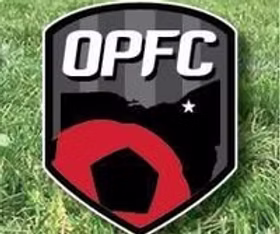 OPFC logo on grass background.