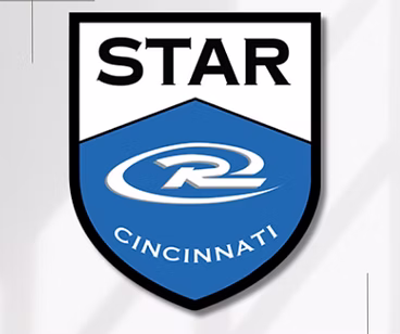Blue and white STAR Cincinnati emblem.