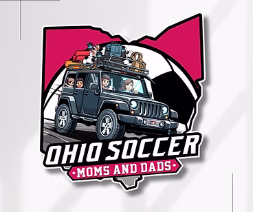 Jeep with luggage, "Ohio Soccer Moms and Dads".
