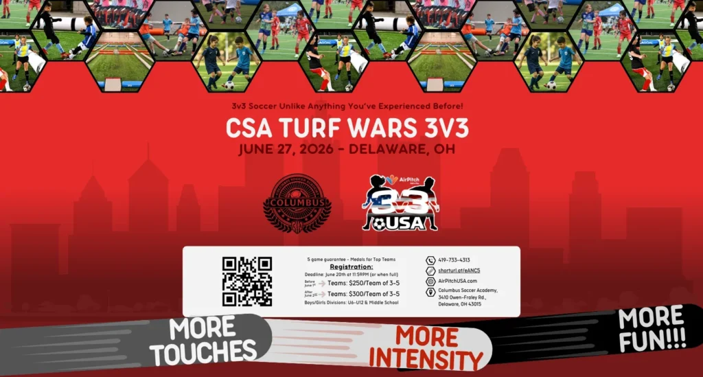 Soccer tournament flyer, CSA Turf Wars 2026.